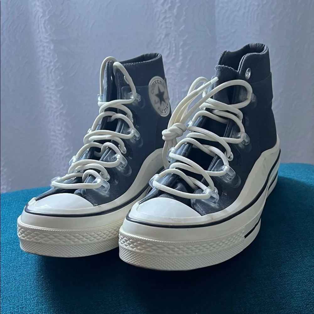 Converse Women's Black and White High-Top Sneakers
